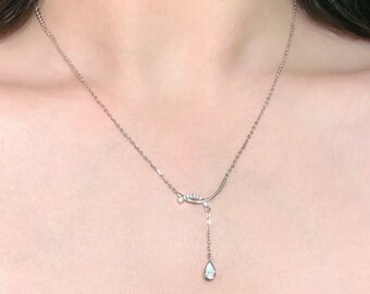 Cross Drop Necklace - Etsy