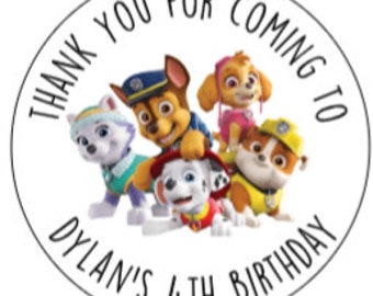 Paw Patrol Party Stickers