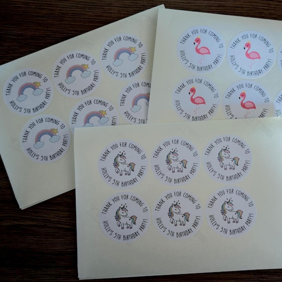 Personalised Party Stickers | Custom Name Labels | Birthday, Bridal, Baby Shower