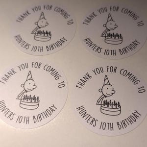 Personalised Party Stickers | Custom Name Labels | Birthday, Bridal, Baby Shower image 3
