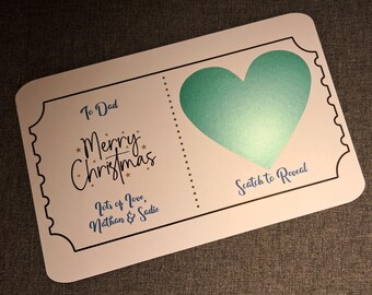 Personalised Scratch Reveal Ticket | Birthday, Anniversary, Surprise Gift Card