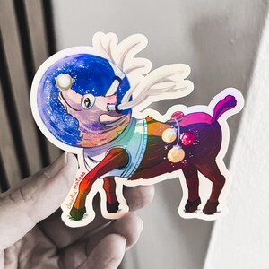 Pegatina del astronauta Rudolph