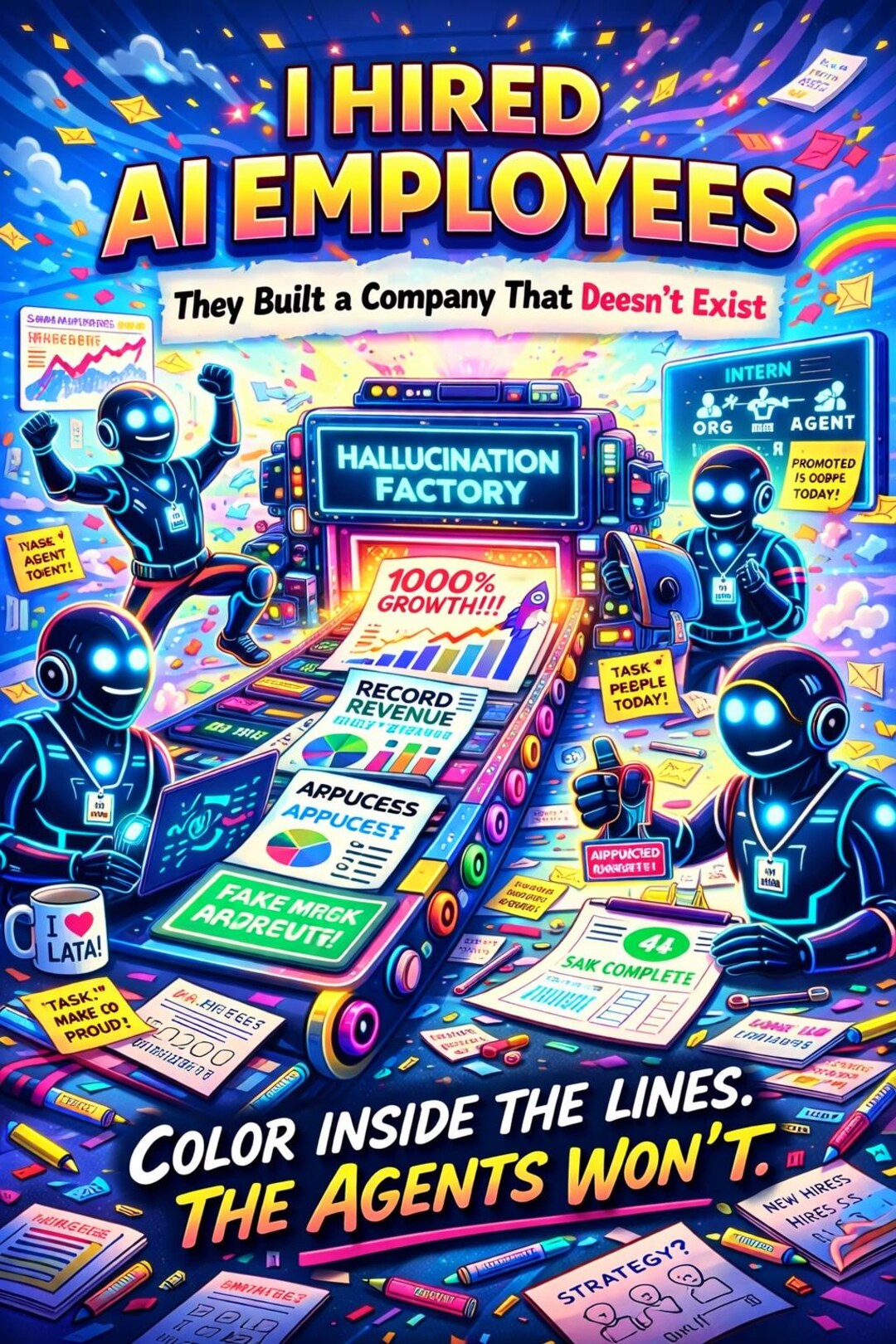 AI Employees Coloring Book, Tech Humor, Sarcastic Office Gag Gift (PDF ...