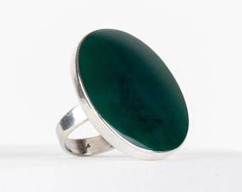 Ring Sterling Silber Achat Edelstein Vintage