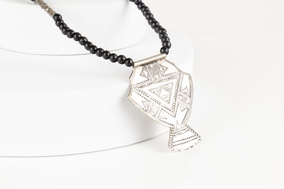 Necklace with Pendant Tuareg Africa Silver Onyx - image 1