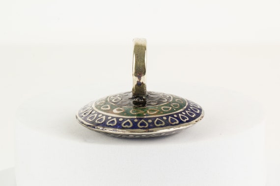 Multan Rong Multan Ring Antique Silver Enamelled Sindhi Lapis Laz… - Gem