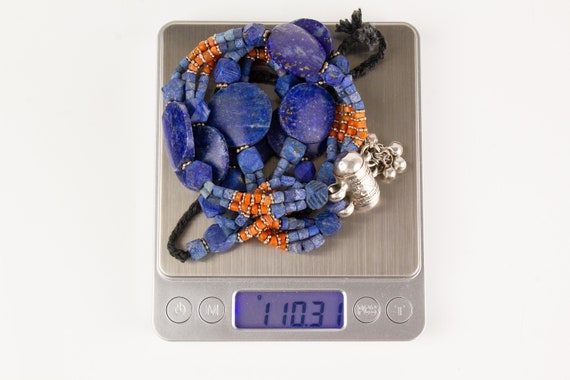 Halskette Silber Lapis Lazuli Koralle Vintage - image 8