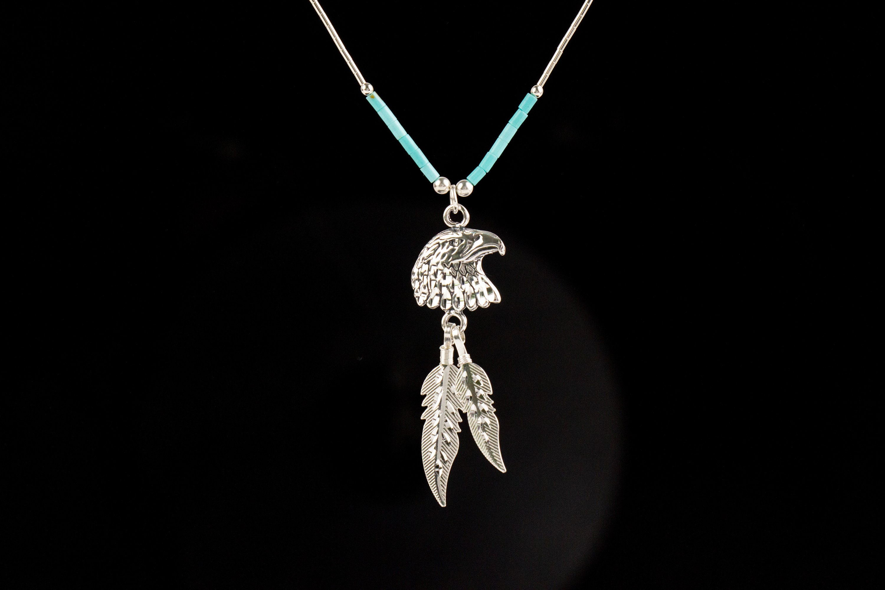 Collier amérindien Navajo fait main en argent sterling