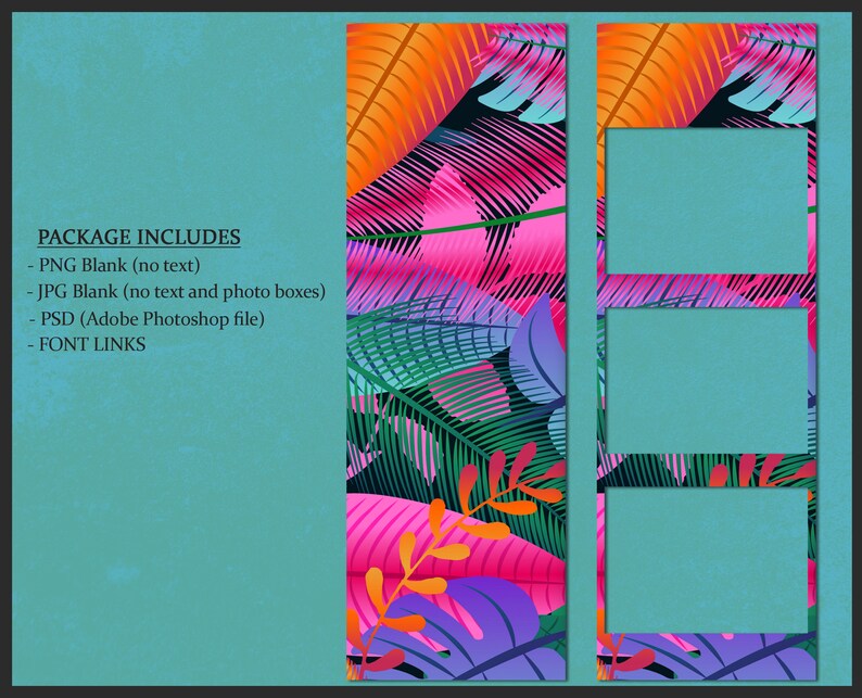 Jungle Photo Booth Template Photobooth Birthday Animal Party Etsy