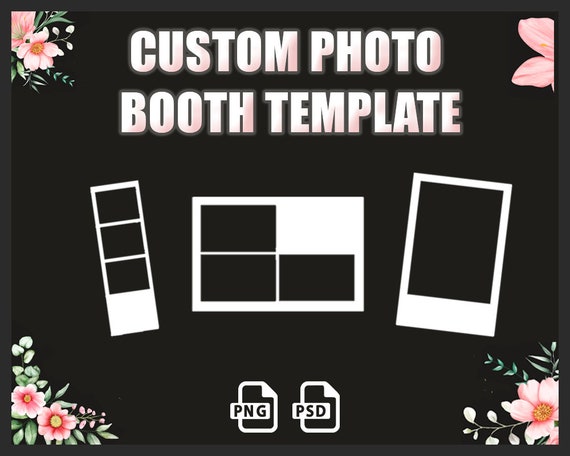 Custom Photo Booth Template Design 2x6 4x6 Background - Etsy