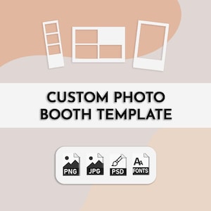 Benutzerdefiniertes Photo Booth Template Design, 2x6, 4x6 Hintergrund, Photobooth bearbeitbares Overlay, png Fotokarten Streifenrahmen, Hochzeit, Geburtstag, psd
