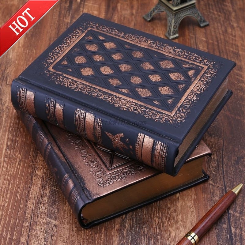 Vintage Thick Blank Paper Notebook Notepad Leather Journal Diary Sketchbook  Book