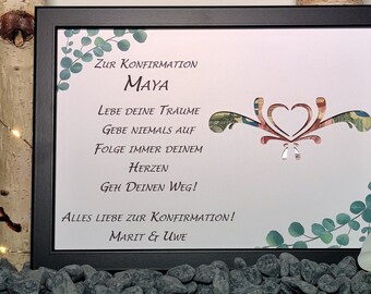 Personalized money gift for confirmation, personalized gift for boys and girls, fish-themed confirmation gift