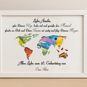 18e verjaardag cadeau gepersonaliseerd geld cadeau coming of age meisje jongen souvenir cadeau met naam fotolijst DIY cadeau idee