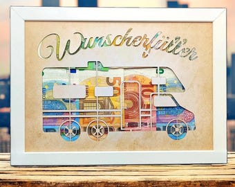 Wish Fulfiller Cash Gift Motorhome Camper Gift Idea Travel Wish Fulfiller Caravan Gift