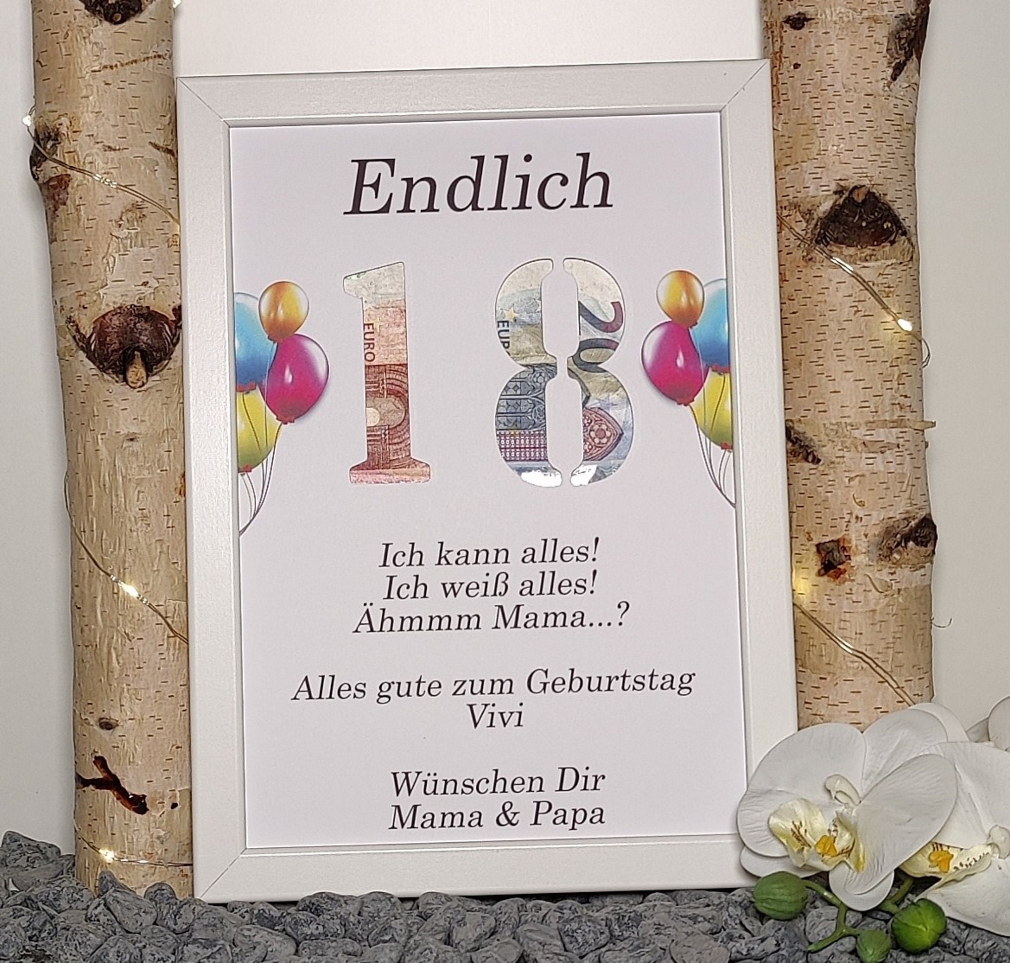 18. Geburtstag Geld Geschenk Geldgeschenk Volljährigkeit Etsy.de