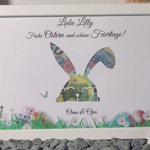 Regalo di Pasqua regalo personalizzato in contanti nido di Pasqua ragazza ragazzo souvenir regalo con nome cornice per foto idea regalo fai da te uovo di Pasqua