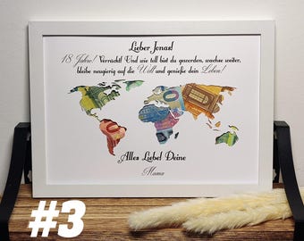 Regalo de cumpleaños número 18, regalo en efectivo personalizado, regalo de recuerdo para niña o niño que llega a la mayoría de edad, con marco de fotos con nombre, idea de regalo DIY