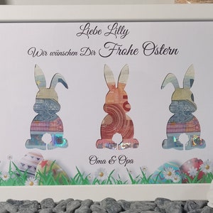 Regalo di Pasqua regalo personalizzato in contanti nido di Pasqua ragazza ragazzo souvenir regalo con nome cornice per foto idea regalo fai da te uovo di Pasqua