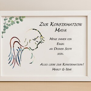 Geldgeschenk Konfirmation personalisiert Geschenk für Mädchen und Jungen mit Namen Symbol & Wunschtext