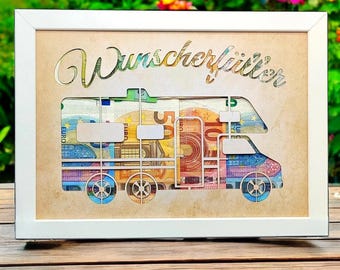 Wish-fulfiller cash gift motorhome gift idea vacation camper travel birthday present retirement caravan