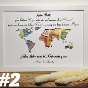 Regalo di compleanno personalizzato per il 18° compleanno, regalo in contanti per il raggiungimento della maggiore età, souvenir per ragazze e ragazzi, con cornice per foto con nome, idea regalo fai da te
