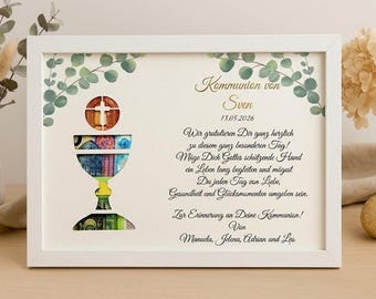 Communion gift for Communion 2026, money gift for Communion, personalized gift for First Communion, Confirmation, Baptism