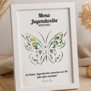 Regalo de consagración juvenil, regalo en efectivo personalizado, regalo de recuerdo para niña y niño, regalo de consagración juvenil con marco de fotos con nombre, idea de regalo DIY
