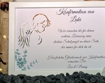 Personalized money gift for confirmation, personalized gift for boys and girls, fish-themed confirmation gift