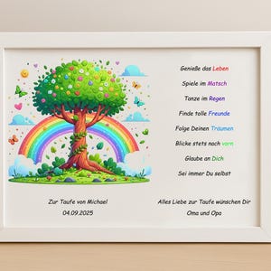 Regalo de dinero para bautizo, regalo personalizado con nombre para niño y niña en marco de fotos.