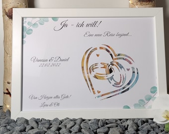 Personalized money gifts for weddings, gift with money for the bride and groom, personalized wedding gifts, gifts for weddings, money