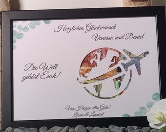 Personalized money gifts for weddings, gift with money for the bride and groom, personalized wedding gifts, gifts for weddings, money