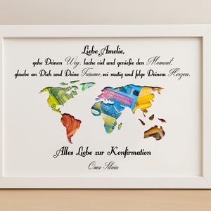 Personalisiertes Geldgeschenk Konfirmation Geschenk zur Konfirmation Junge Mädchen personalisiertes Geschenk Fische Konfirmation