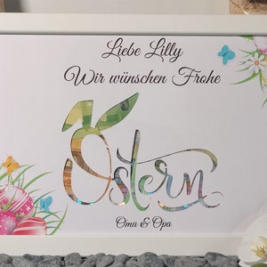 Regalo di Pasqua regalo personalizzato in contanti nido di Pasqua ragazza ragazzo souvenir regalo con nome cornice per foto idea regalo fai da te uovo di Pasqua