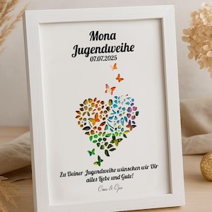 Regalo de consagración juvenil, regalo en efectivo personalizado, regalo de recuerdo para niña y niño, regalo de consagración juvenil con marco de fotos con nombre, idea de regalo DIY