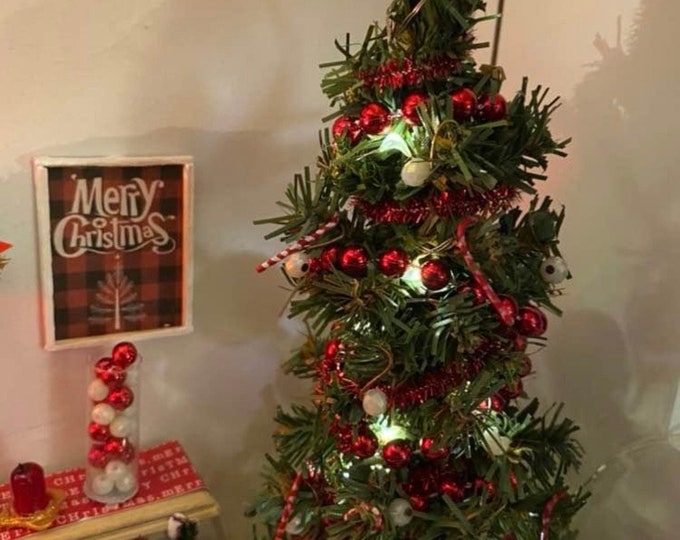 Miniature Christmas Tree, Dollhouse Christmas Decor Etsy
