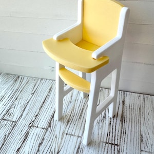 Miniature High Chair for Dollhouse Nursery, 1:12 Scale, Choice of Colors