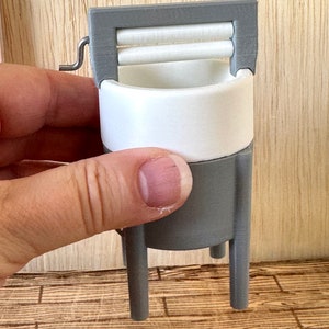 Dollhouse Vintage Washing Machine, Miniature Wringer Washer