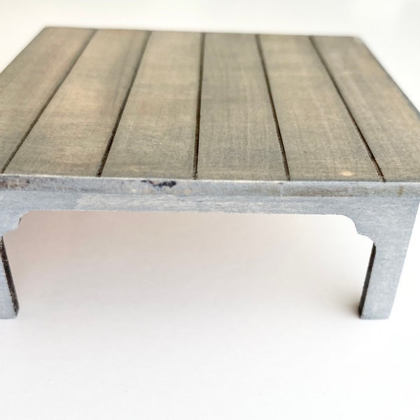 Farmhouse Coffee Table, Rustic Weathered Wood Look