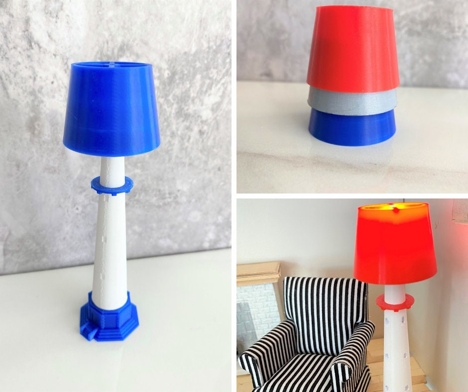 Dollhouse Miniature LED Floor Lamp Light Model Operated Kids Low Price