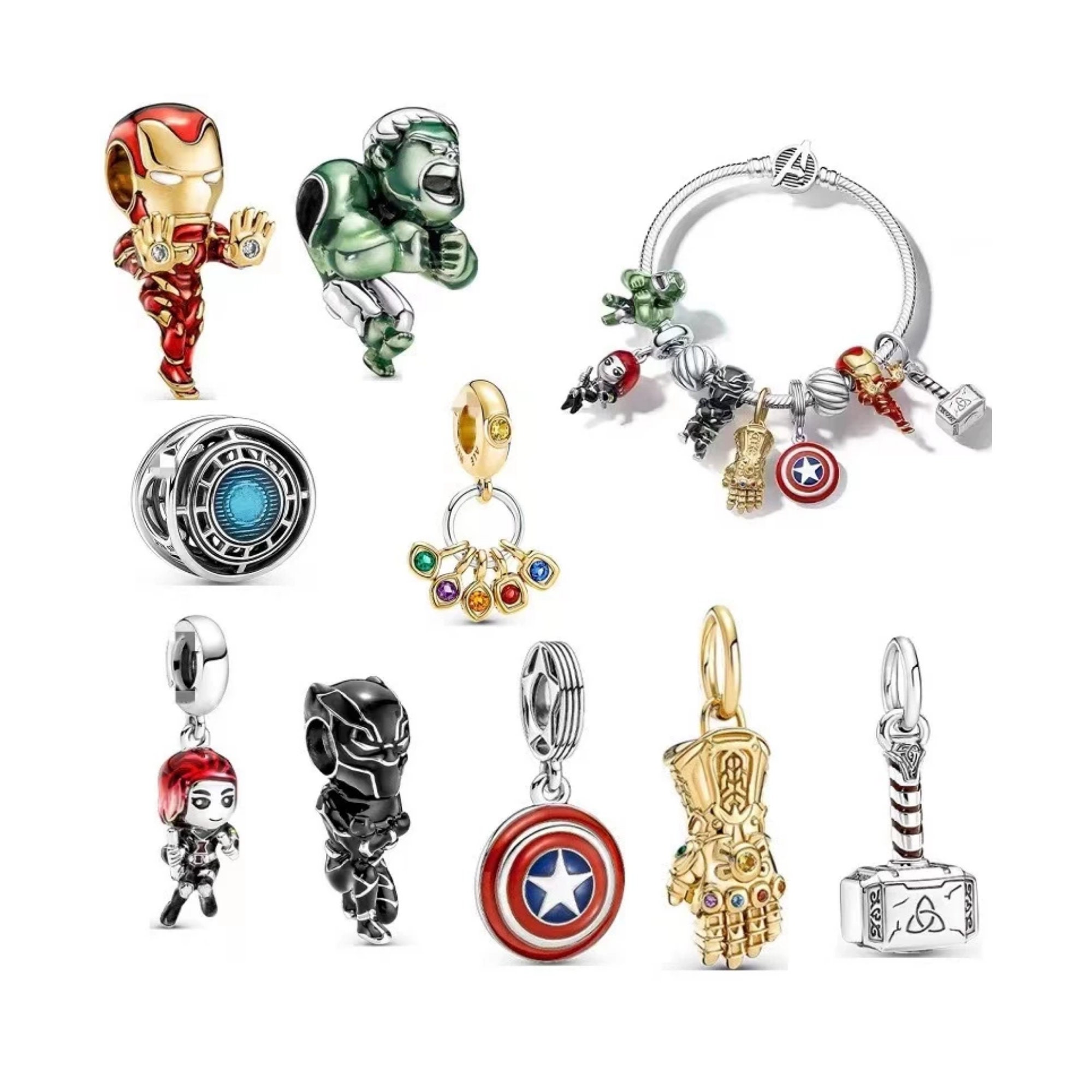 Authentic Set Of 2 New Pandora Marvel Avengers Charms Spiderman And