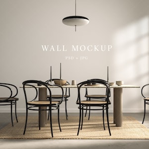 Mockup di parete / Carta da parati / Senza intelligenza artificiale / Interni / PSD / JPG / Mockup di interni realistico / Casa moderna / Parete trasparente / Inserisci la tua arte