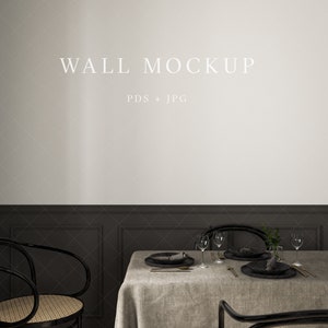 Wall mockup | Wallpaper | No AI | Interior | PSD | JPG | Realistic interior mock up | Modern home | Transparent wall | Insert your art