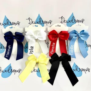 Personalized Name Hair Bow Clip: Custom Children's Accessory