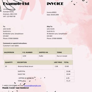 Energy Invoice Template | Editable Word & Excel Files with Automated Calculations | Modern Small Business Billing | Instant Download