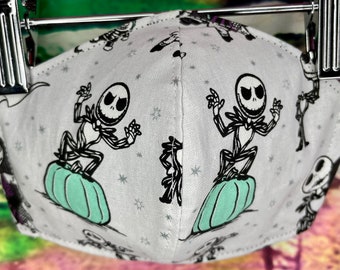 The Nightmare Before Christmas Baby Jack Skellington Design Youth Face Mask with Elastic Straps