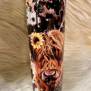 Tumbler, highland cow, cow 20oz insulated tumbler