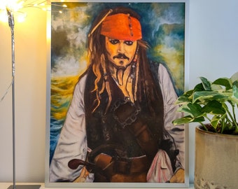 Jack Sparrow Poster - Contemporary Art - Portrait Poster - "Jack Sparrow" Print