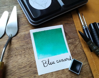 Bleu Canard a base de pigments naturel fabriqués en France