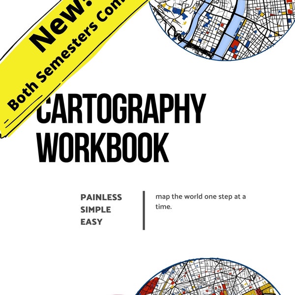 Cartography Workbook Challenge A (Now 1st and 2nd Semester) Printable Instant Download